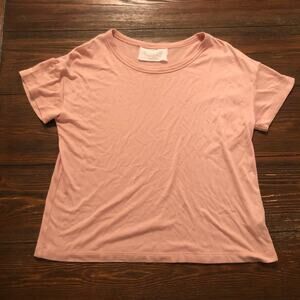 Calé Cale Women's Shirt Pink Short Sleeve Top Cale Light Pink size XS $78